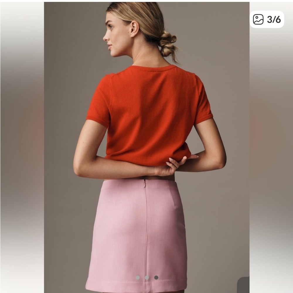 Maeve Pink Mini Skirt - Picture 3 of 6